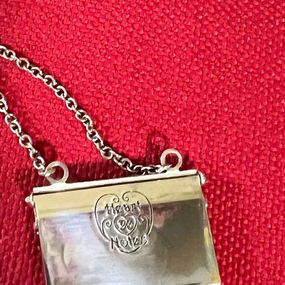 Brighton Silver Heart Envelope With Post Card Inside Necklace #BJNK - Picture 9 of 10